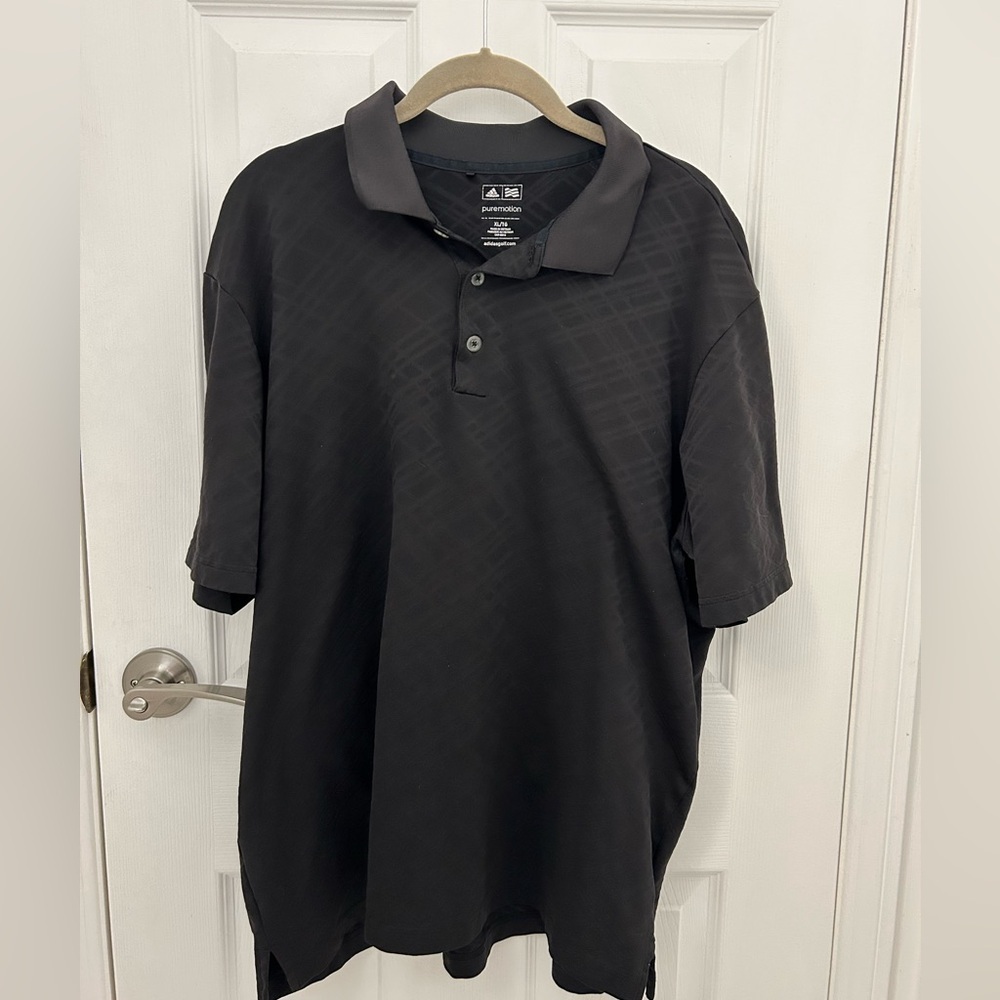 Pure Motion Adidas Black Golf Shirt, Sz XL